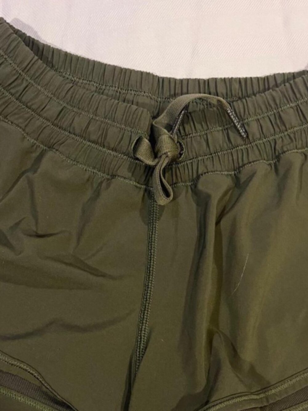 Lululemon shorts- SET OF 3 olive green, burgundy, red/pink - original style - Picture 9 of 9